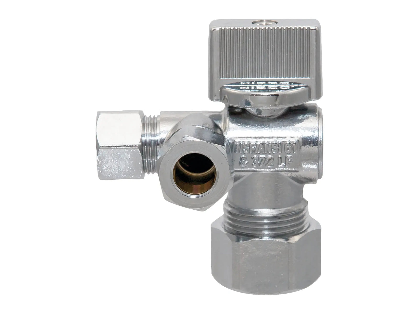 NIBCO ND614L3, 5/8 in. O.D. x 3/8 in. O.D. x 1/4 in. O.D. Supply Stop Valve Lead-Free