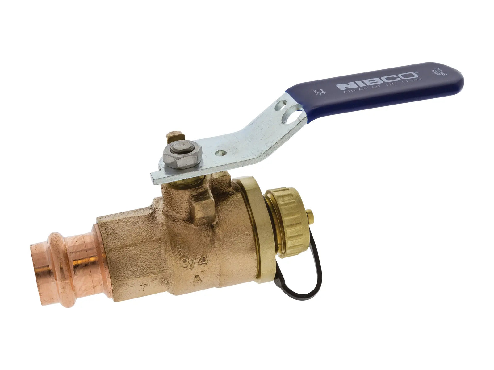 NIBCO NF84C66, 1/2in. x 1/2in. Ball Valve Bronze, SS Trim, Hose Connection PC-585-70-66-HC