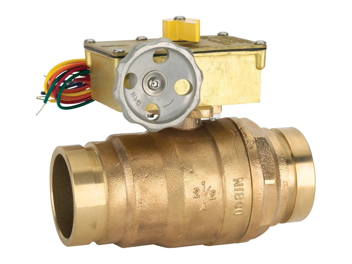 NIBCO NG93X7D, 2 in. Two-Piece Bronze Ball Valve Fire Protection, Grooved KG-505-W-8