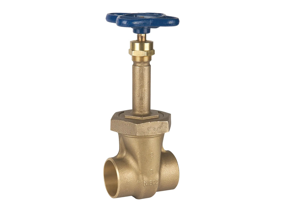NIBCO NJ1M026, 1/2 in. Gate Valve Bronze, Rising Stem, Union Bonnet, Solder S-134-STP