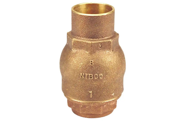 NIBCO NJ7QW0C, S480YX 1 1/2 Check Valve - Bronze Ring Check®, PTFE Disc, Solder Ends