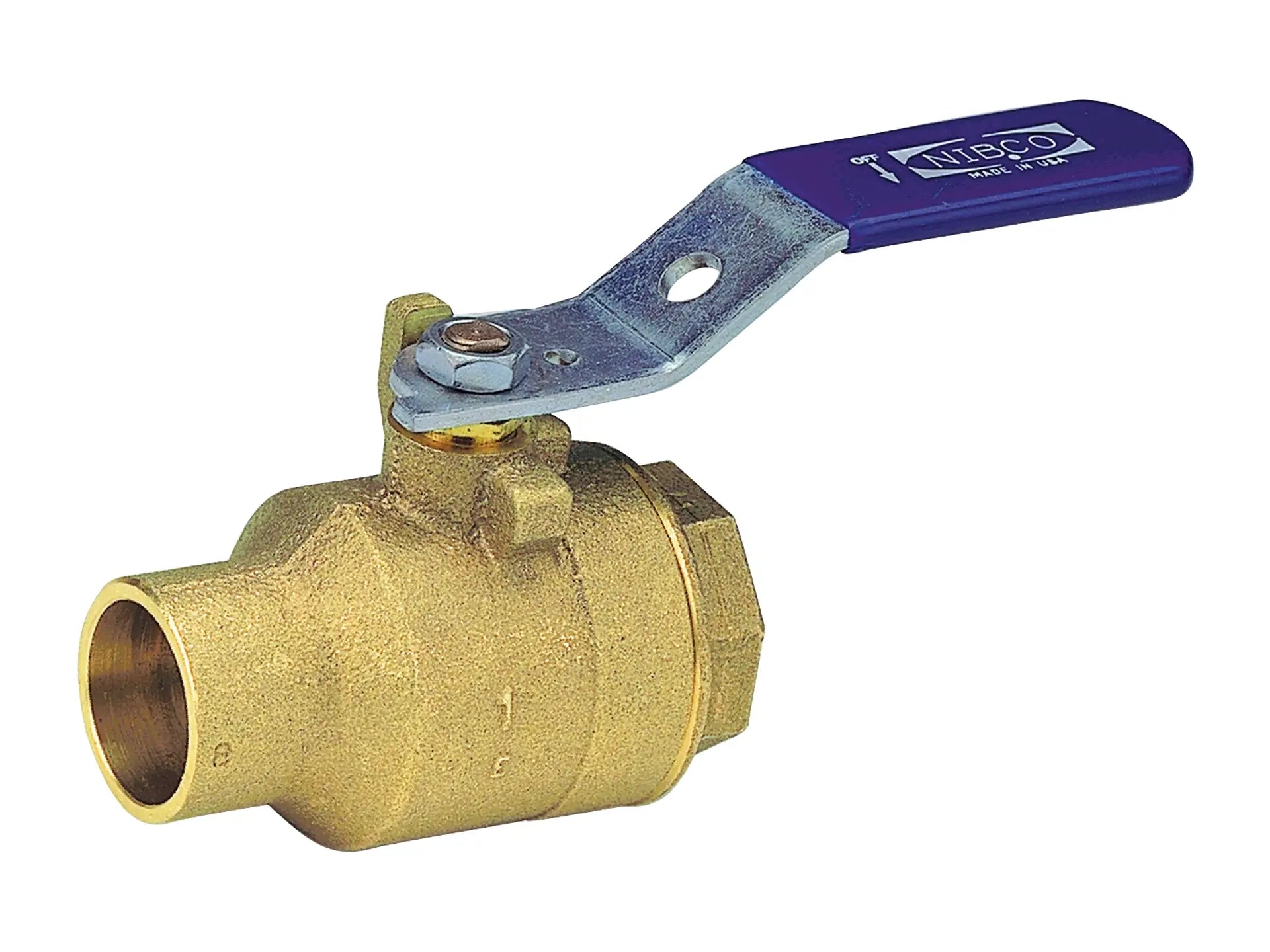 NIBCO NJ83A0D, 2 in. Two-Piece Bronze Ball Valve Solder Body, Threaded End Connections ST-585-70