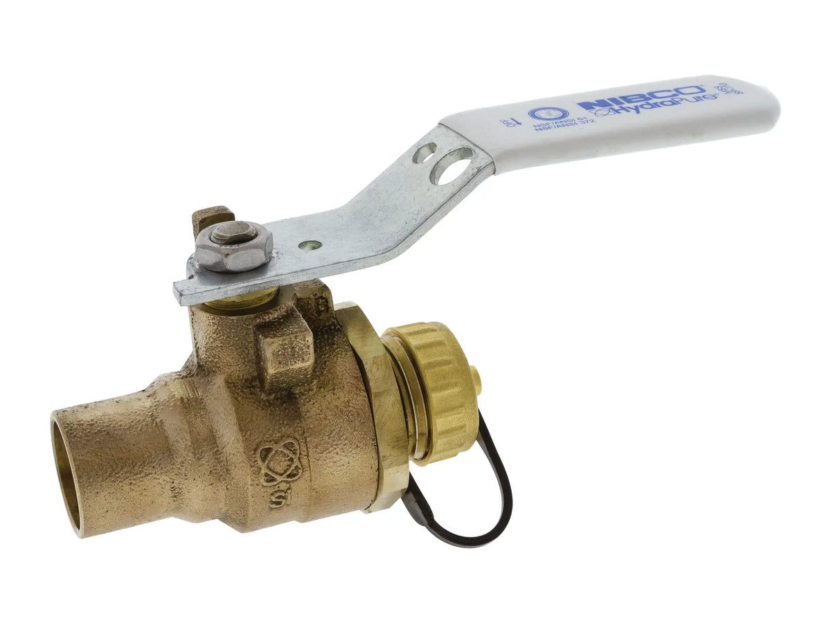 NIBCO NJB839P6, 1/2 in. x 3/4 in. Two-Piece Performance Bronze Ball Valve Lead-Free