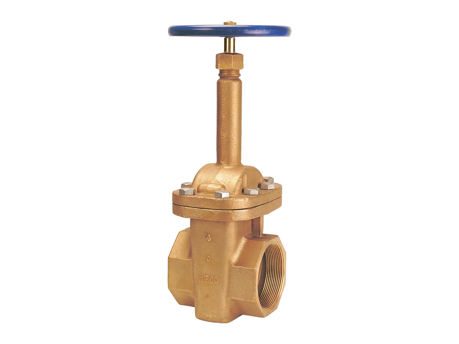 NIBCO NL1M00H, 4 in. Gate Valve Bronze, Rising Stem, Bolted Bonnet, Threaded T-134
