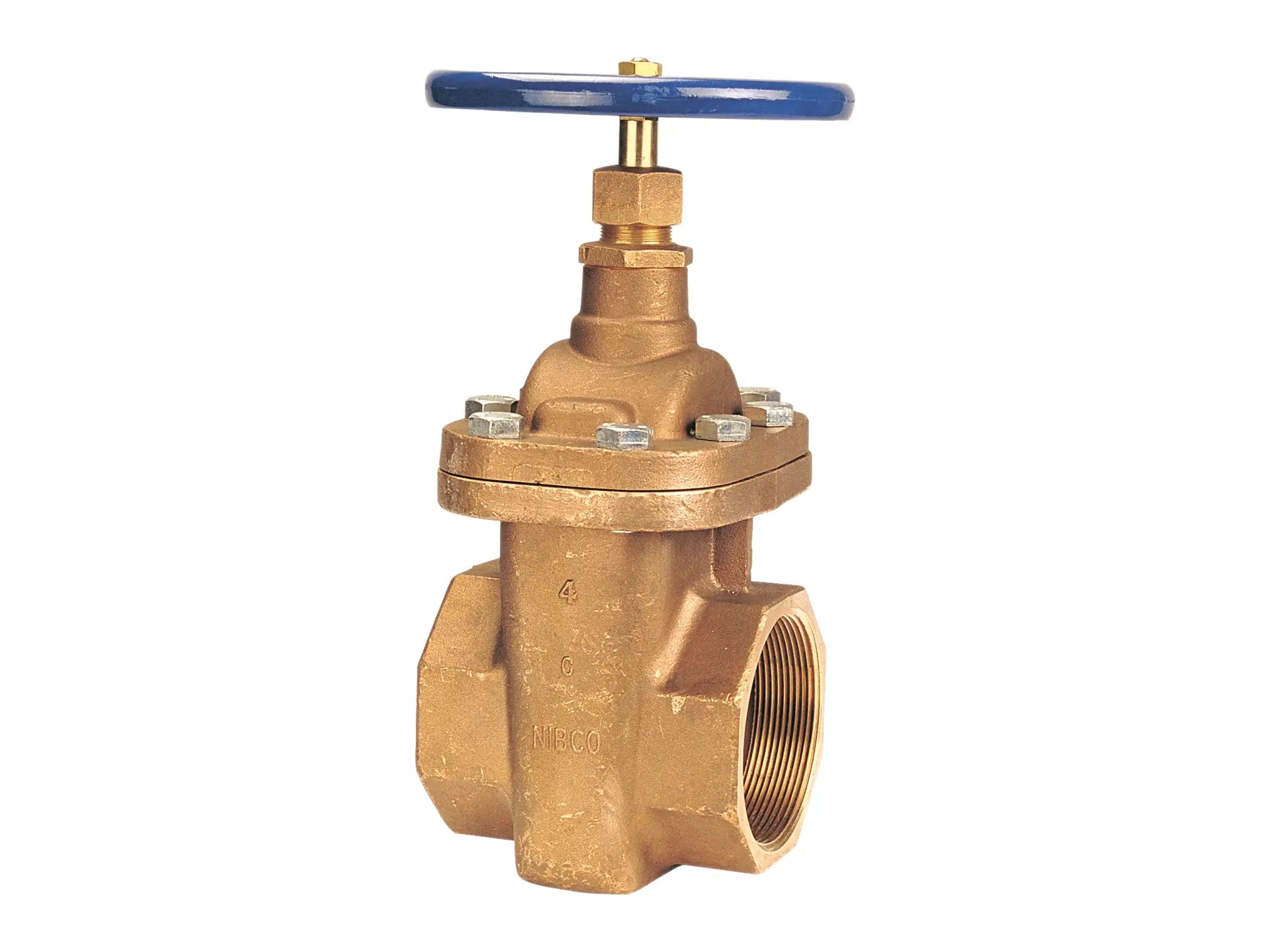 NIBCO NL1T00H, 4 in. Gate Valve Bronze, Non-rising Stem, Bolted Bonnet, Threaded T-136