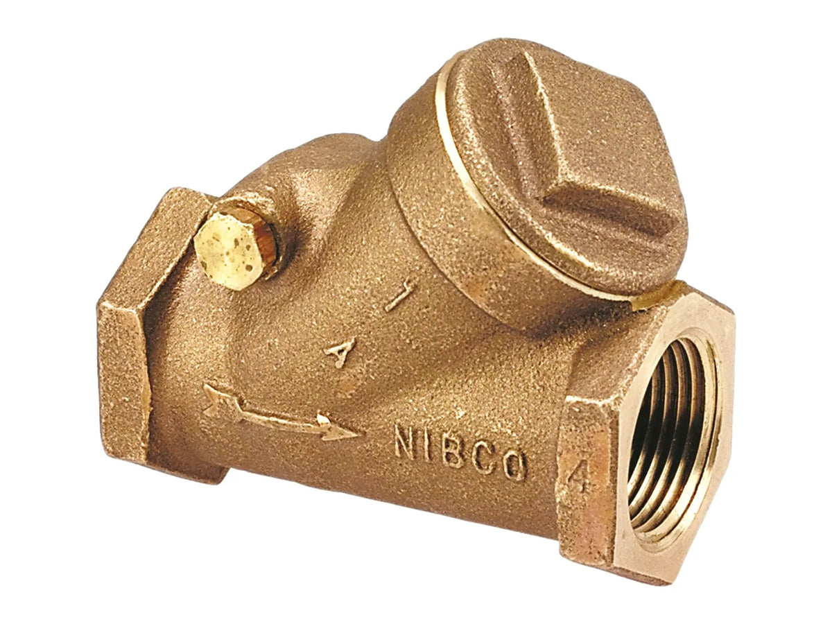 NIBCO NL73008, 3/4 in. Check Valve Bronze, Bronze Seat Disc, Threaded Ends T-413-B