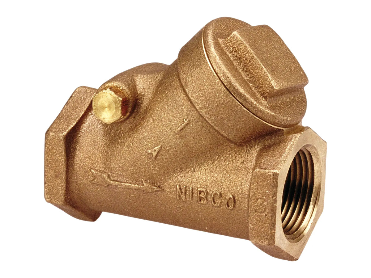 NIBCO NL74006, 1/2 in. Check Valve Bronze, PTFE Seat Disc, Threaded Ends T-413-Y