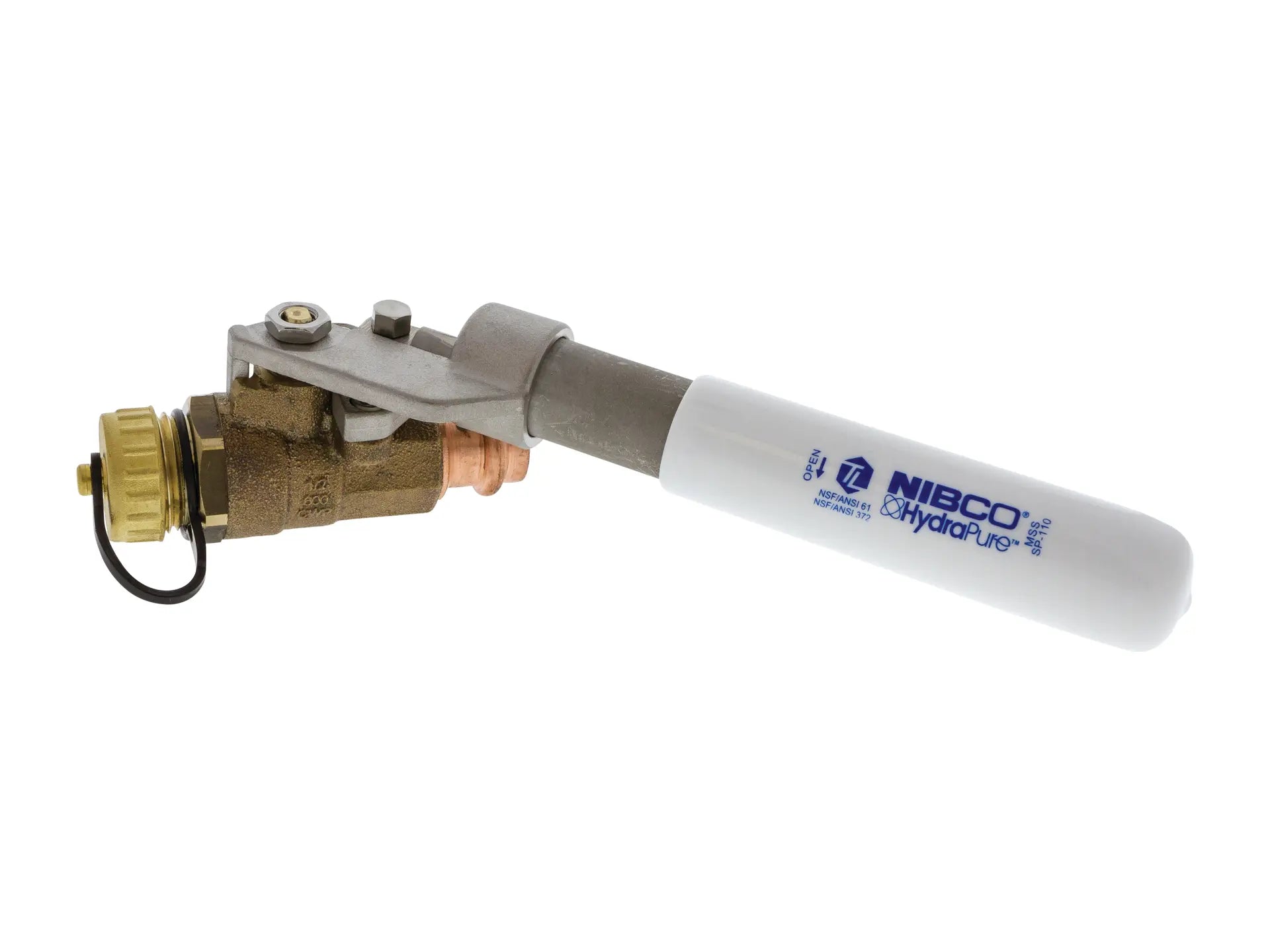 NIBCO NL840H8, 3/4 in. x 3/4 in. Bronze Ball Valve LF FP PExHoseConn Spring Ret Handle PC58580LFHCSR