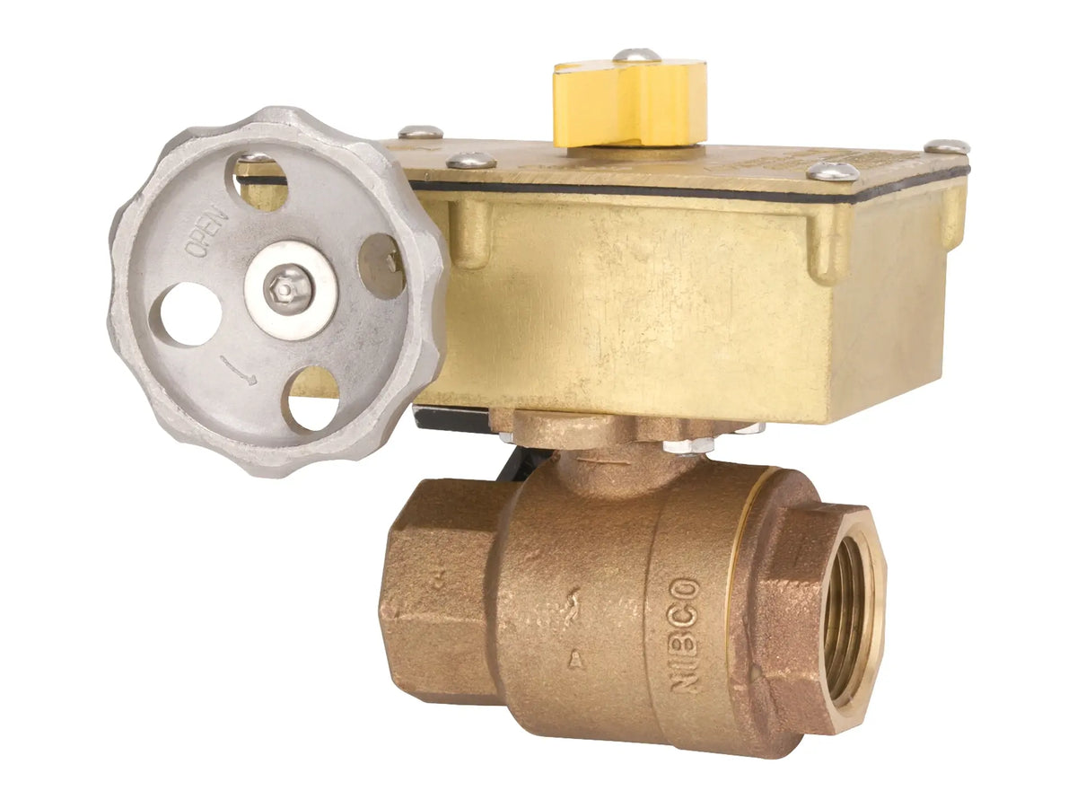 NIBCO NL93X7A, 1 in. Two-Piece Bronze Ball Valve Fire Protection, Threaded Ends KT-505-W-8