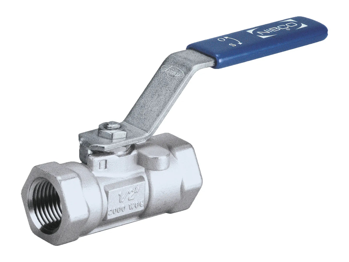 NIBCO NL943KBP, 1-1/4in. One-Piece Stainless Steel Ball Valve SS Trim, Locking Lever T-560-S6R-66-LL