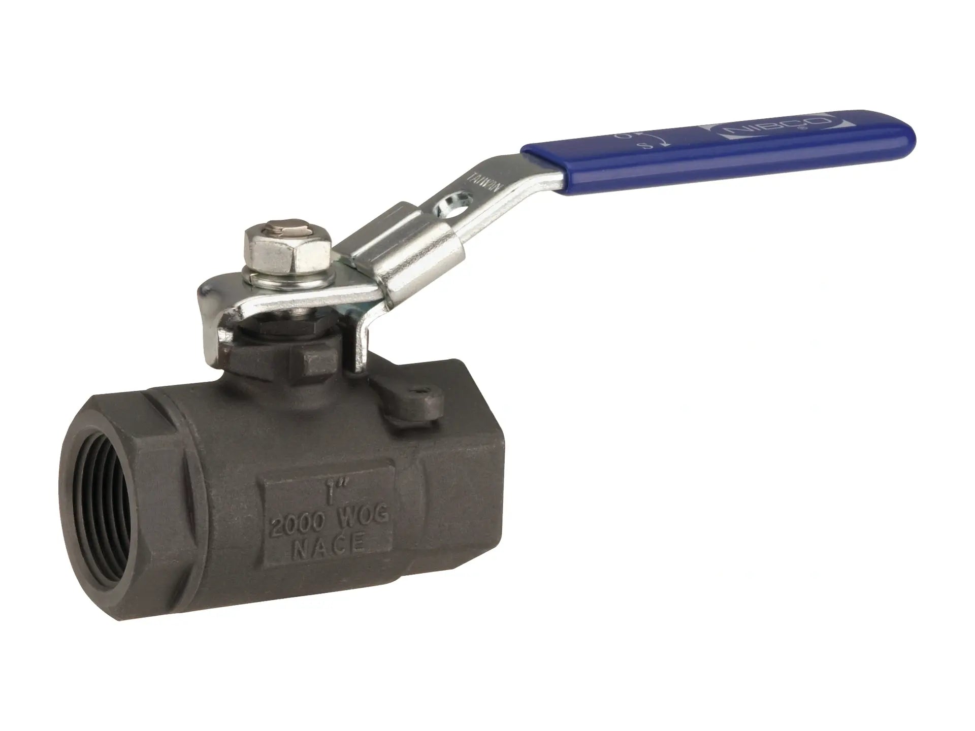 NIBCO NL94T5A, 7/8 in.,1in. Two-Piece Carbon Steel Ball Valve Conv Port, SS Trim TC-580-CSR-66-LL