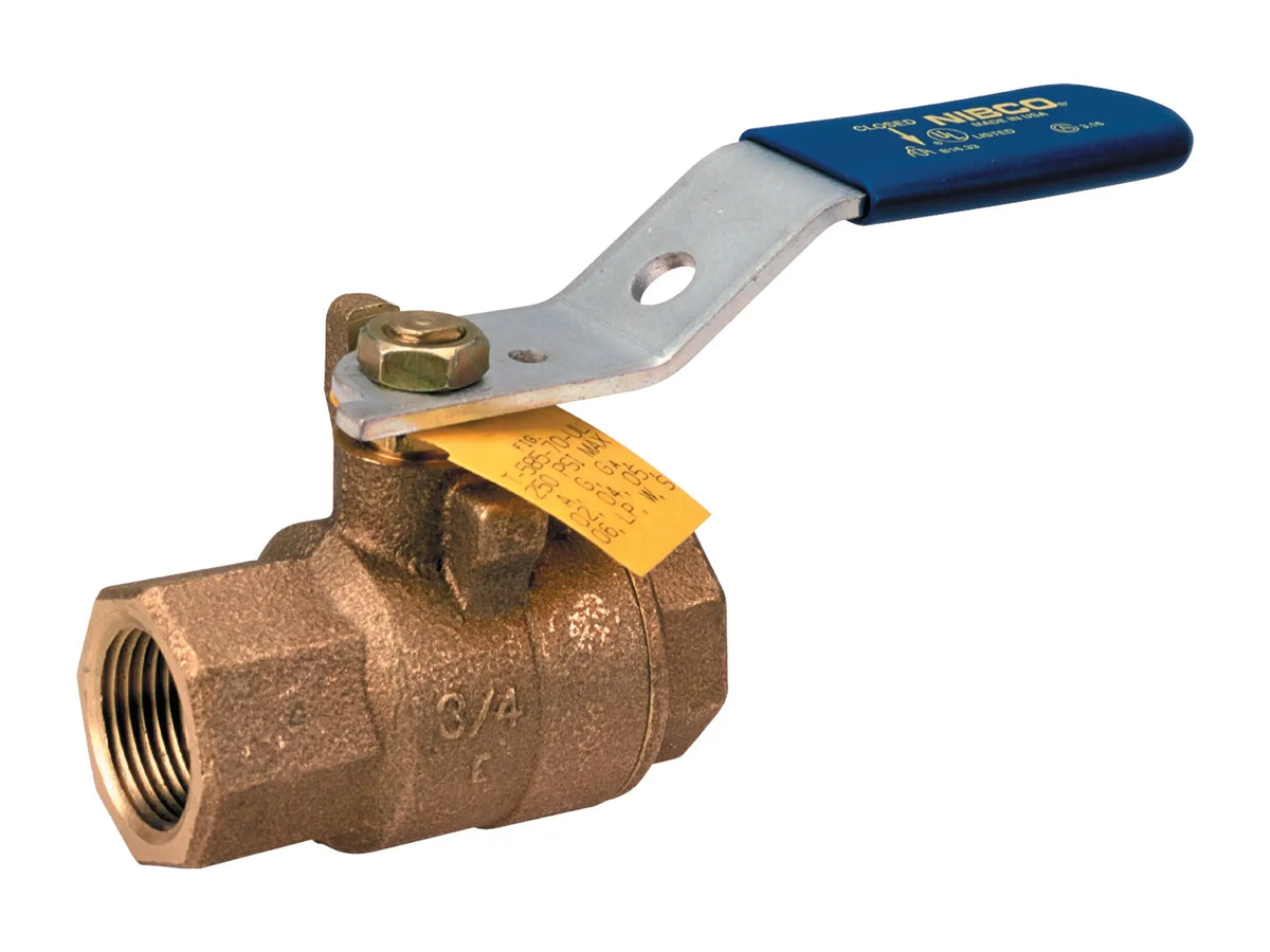 NIBCO NL9502E, 2-1/2 in. Two-Piece Bronze Ball Valve Conventional Port, UL Listed T-580-70-UL
