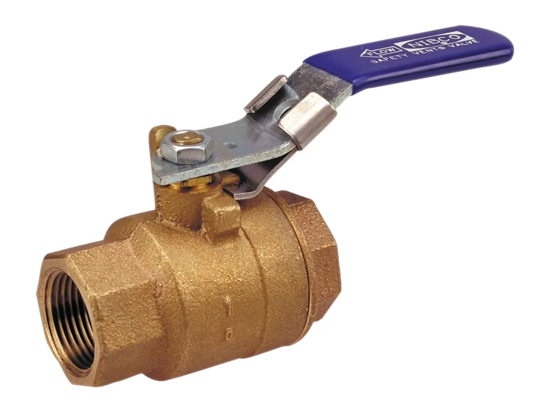 NIBCO NL9507B, 1-1/4in. Two-Piece Bronze Ball Valve Safety Vent for Compressed Air Lines