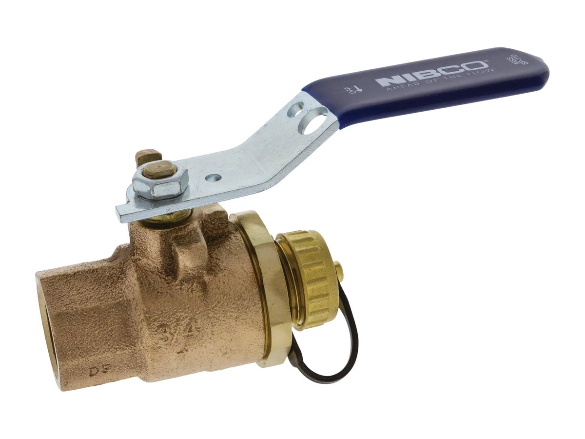 NIBCO NL95806, 1/2 in. Two-Piece Bronze Ball Valve Threaded and Hose Connections T-585-70-HC