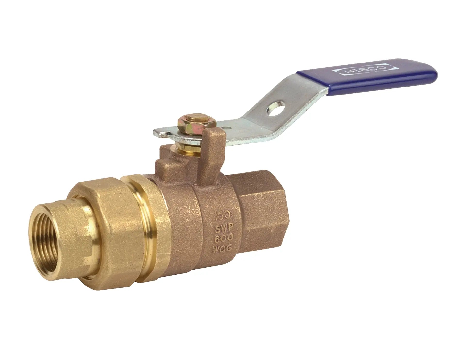 NIBCO NL95FH8, 3/4 in. Two-Piece Bronze Ball Valve Single Union End, Threaded T-585-70-66-SU