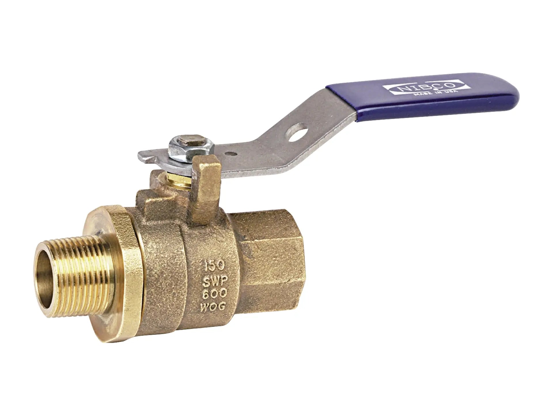 NIBCO NL95G38, 3/4in. Two-Piece Bronze Ball Valve Male x Female Threaded End Connections