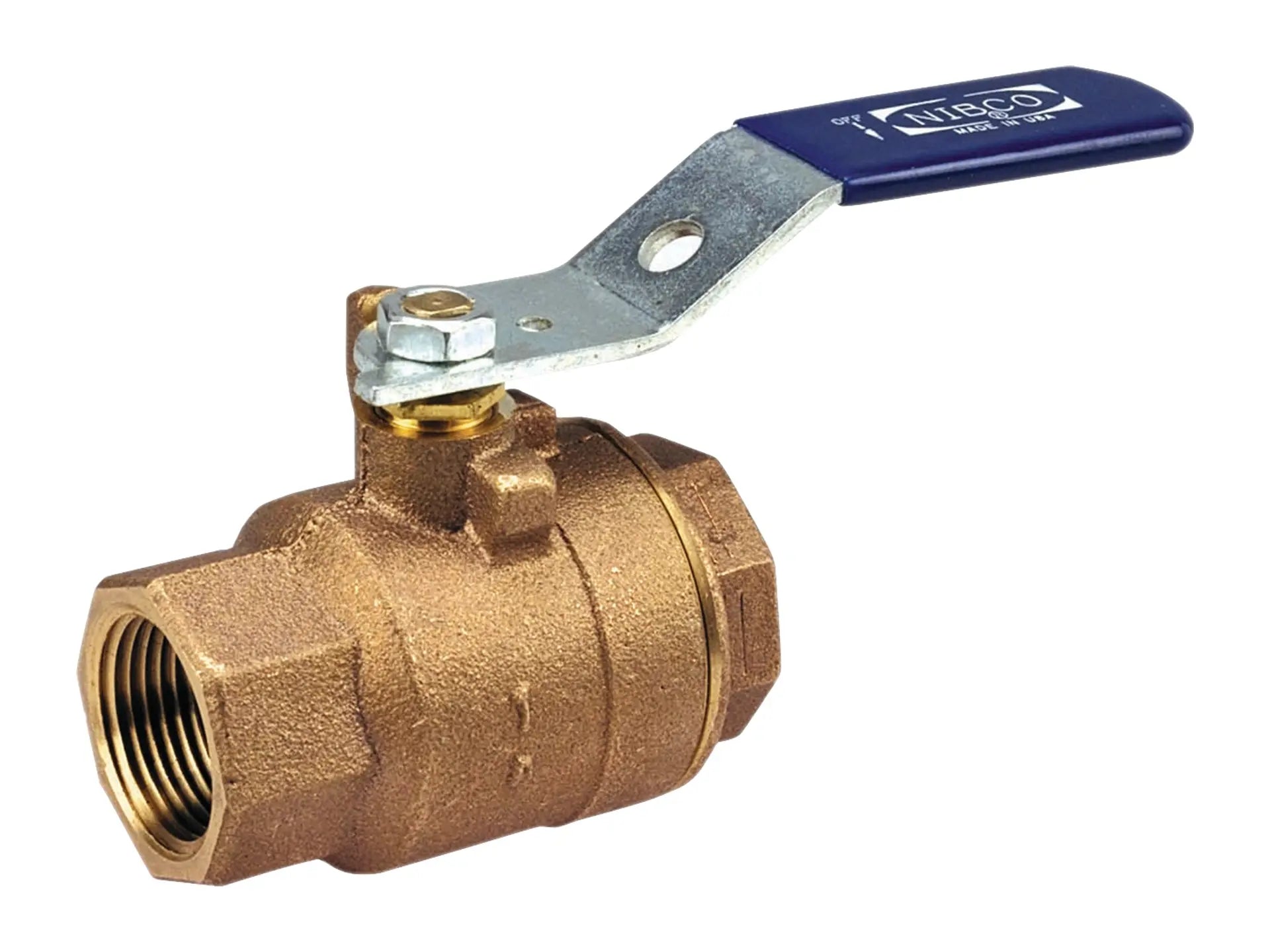 NIBCO NL95NLXC, 1-1/2 in. x 1-1/2 in. Two-Piece Bronze Ball Valve Full Port, Threaded T-585-70-LX