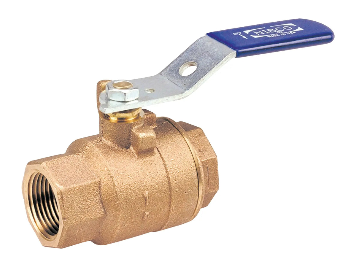 NIBCO NL95T2B, 1-1/4 in. Two-Piece Bronze Ball Valve Conventional Port, Threaded T-580-70-66-ET