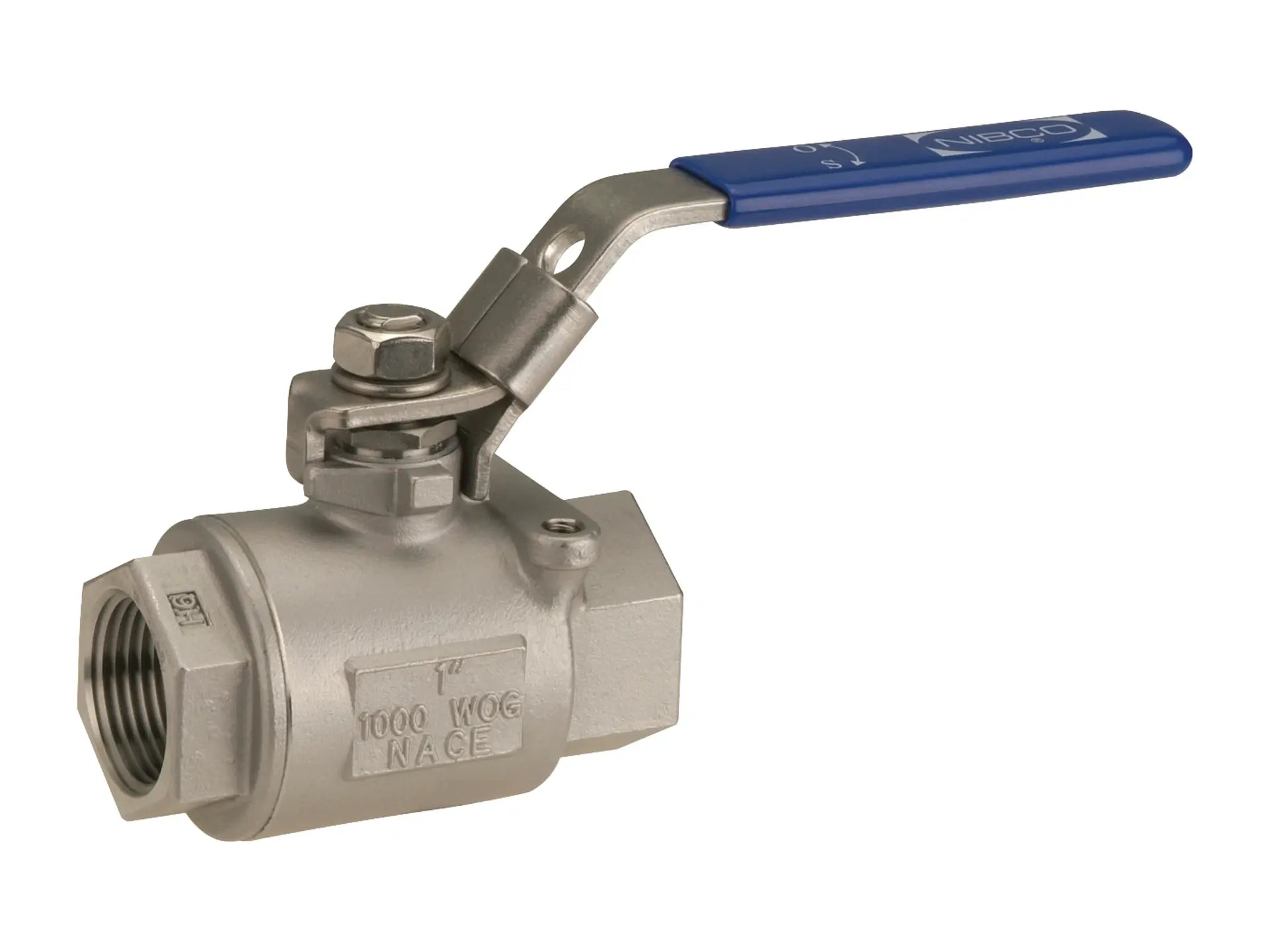 NIBCO NL95X0A, 1 in. Two-Piece Stainless Steel Ball Valve Full Port T-585-S6R-66-LL