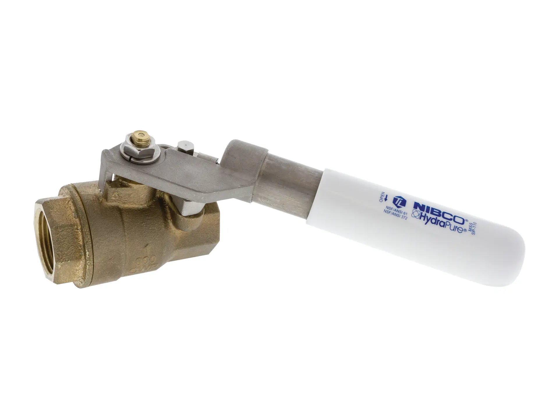 NIBCO NL95Z04, 1/4 in. Full Port Bronze Ball Valve with Spring Return Handle T58580LFSR