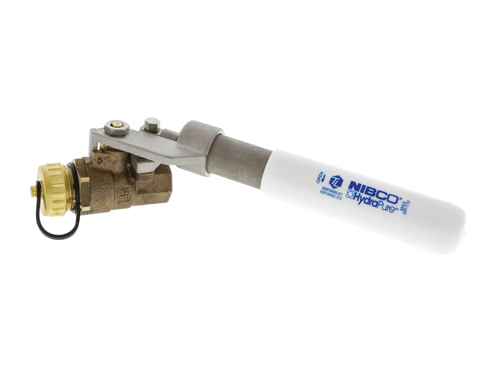 NIBCO NL95Z5C, 1-1/2 in. Bronze Ball Valve LF TH FP SS Trim Spring Return Handle T58566LFSR