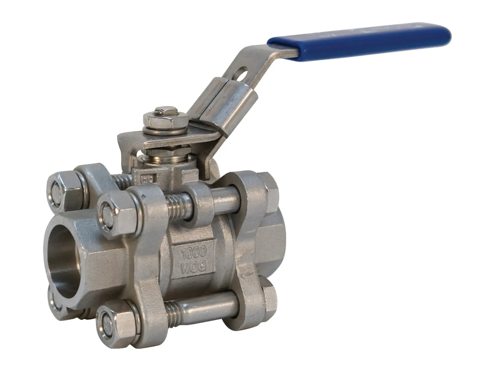 NIBCO NL99F46, 1/2in. Three-Piece Stainless Steel Ball Valve Full Port, Socket Weld End Connection
