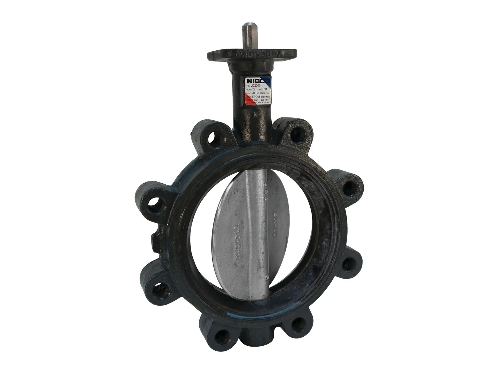 NIBCO NLG182D, 2 in. Butterfly Valve Ductile Iron, Lug Type, 100 PSI, Actuated LD-L010-0