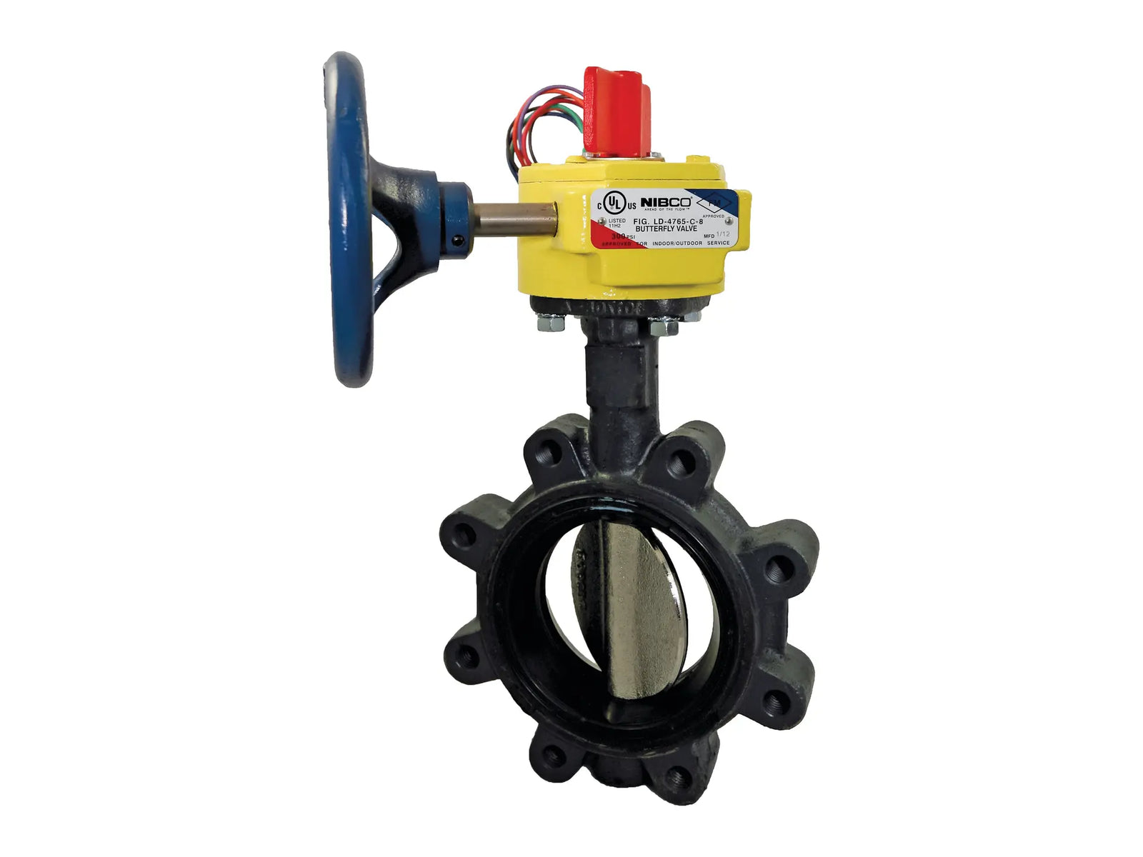 NIBCO NLG807H, 4in. Butterfly Valve Ductile Iron, Fire Protection, Normally Closed, UL Listed