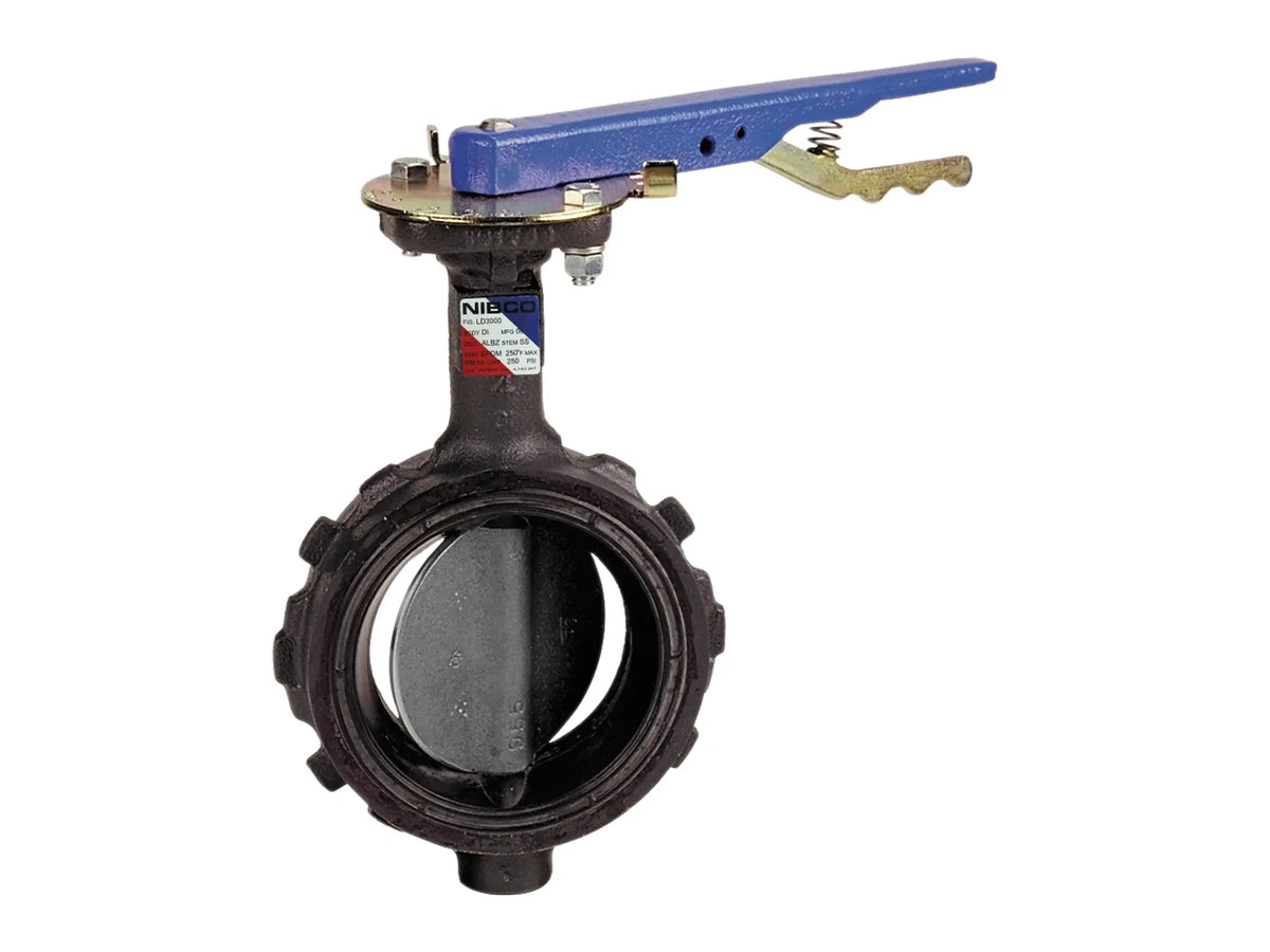 NIBCO NLH943J, 5 in. Butterfly Valve Ductile Iron, Wafer Type, 285 PSI WD-5022-3