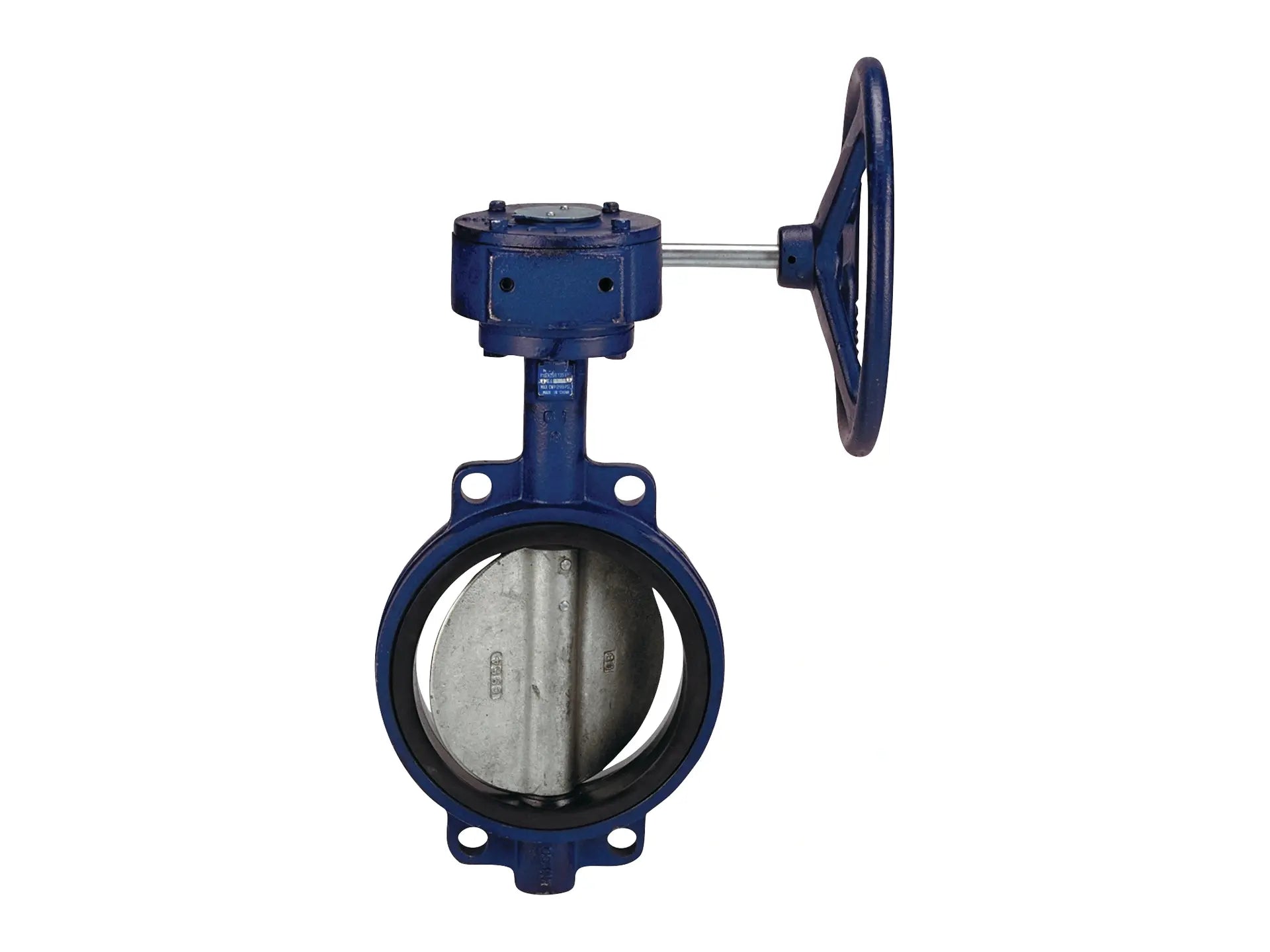 NIBCO NLJ120H, 4in. Butterfly Valve , Cast Iron, International, Wafer, Electroplated Disc