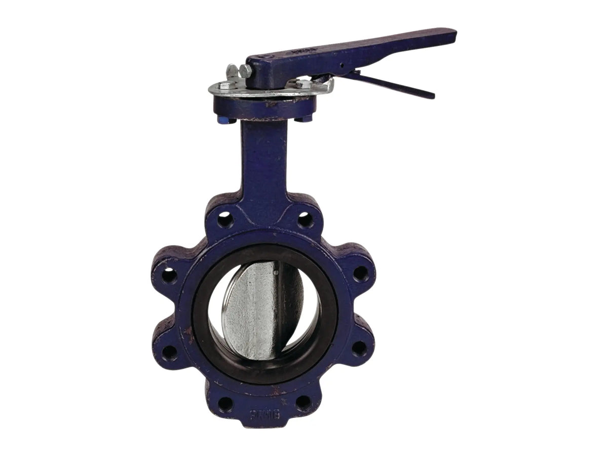 NIBCO NLJ260J, 5 in. Butterfly Valve , Cast Iron, International, Electroplated Disc N-200-246-LH
