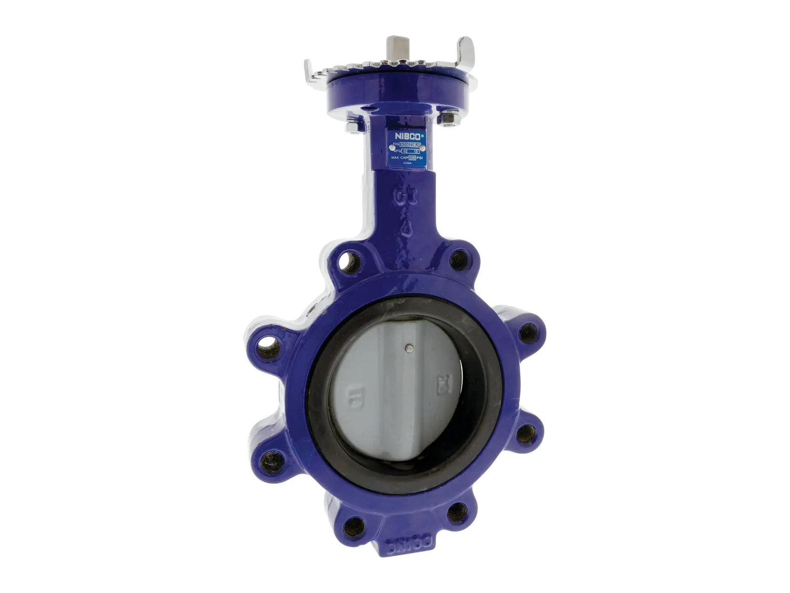 NIBCO NLJ391N, 12 in. Butterfly Valve, Cast Iron, Lug, Nylon Bonded Ductile Iron Disc N200248GO