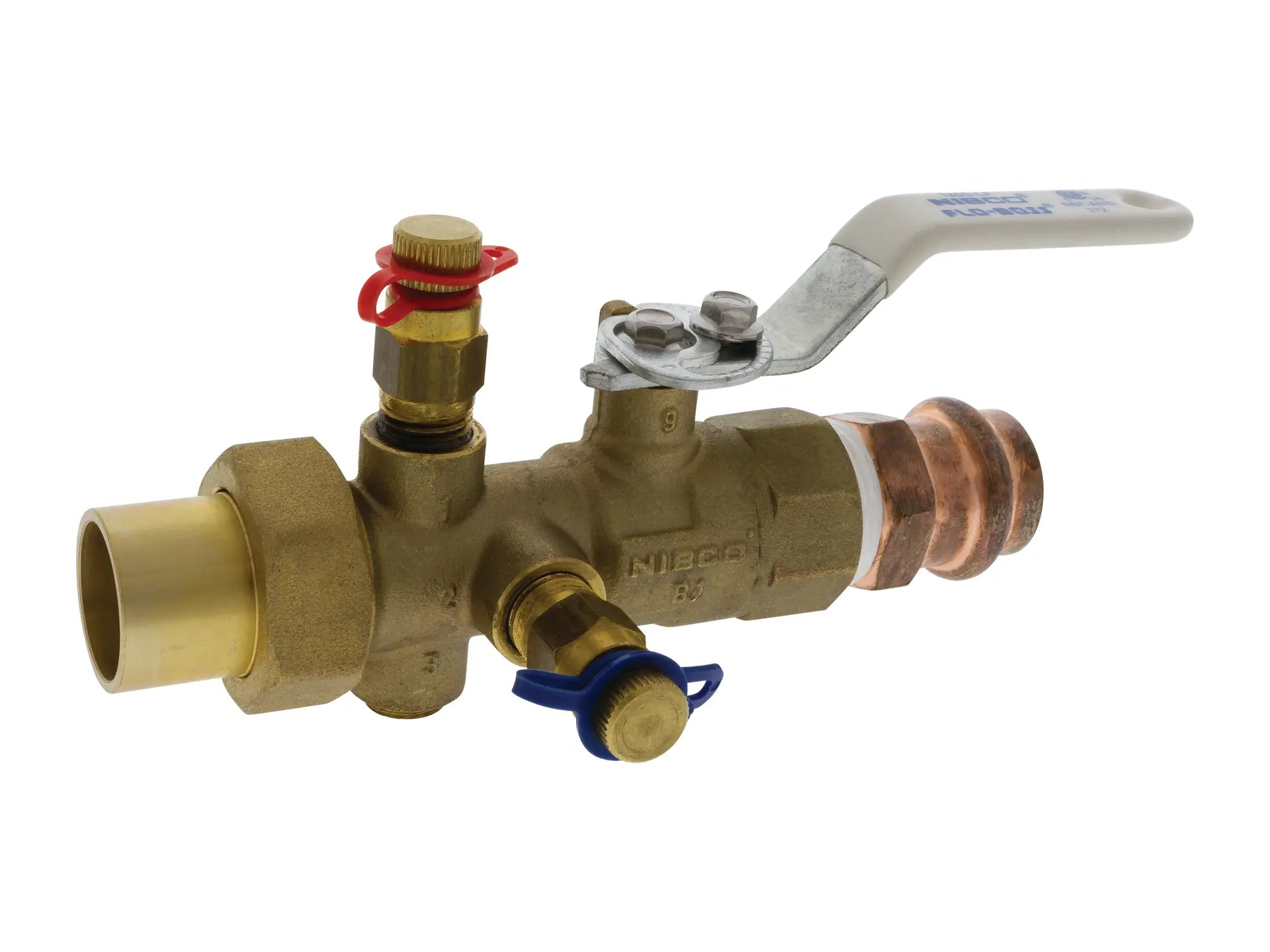 NIBCO NMF148DA6, 1/2in. x 1in. Balancing Valve Manual, LF Brass, Sweat Body x Press Tailpiece