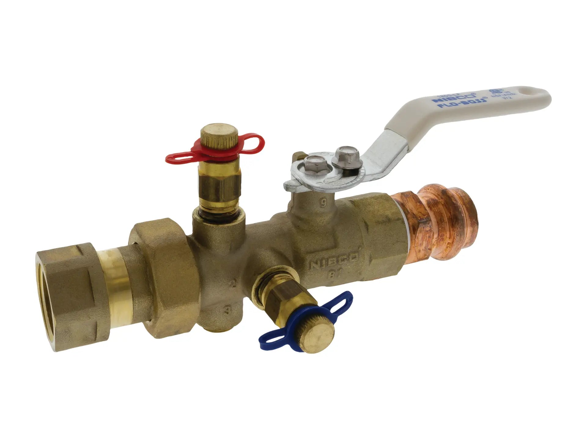 NIBCO NMFS248A88, 3/4in. Balancing Valve Manual, Lead Free Brass, FPT Body x Press Tailpiece
