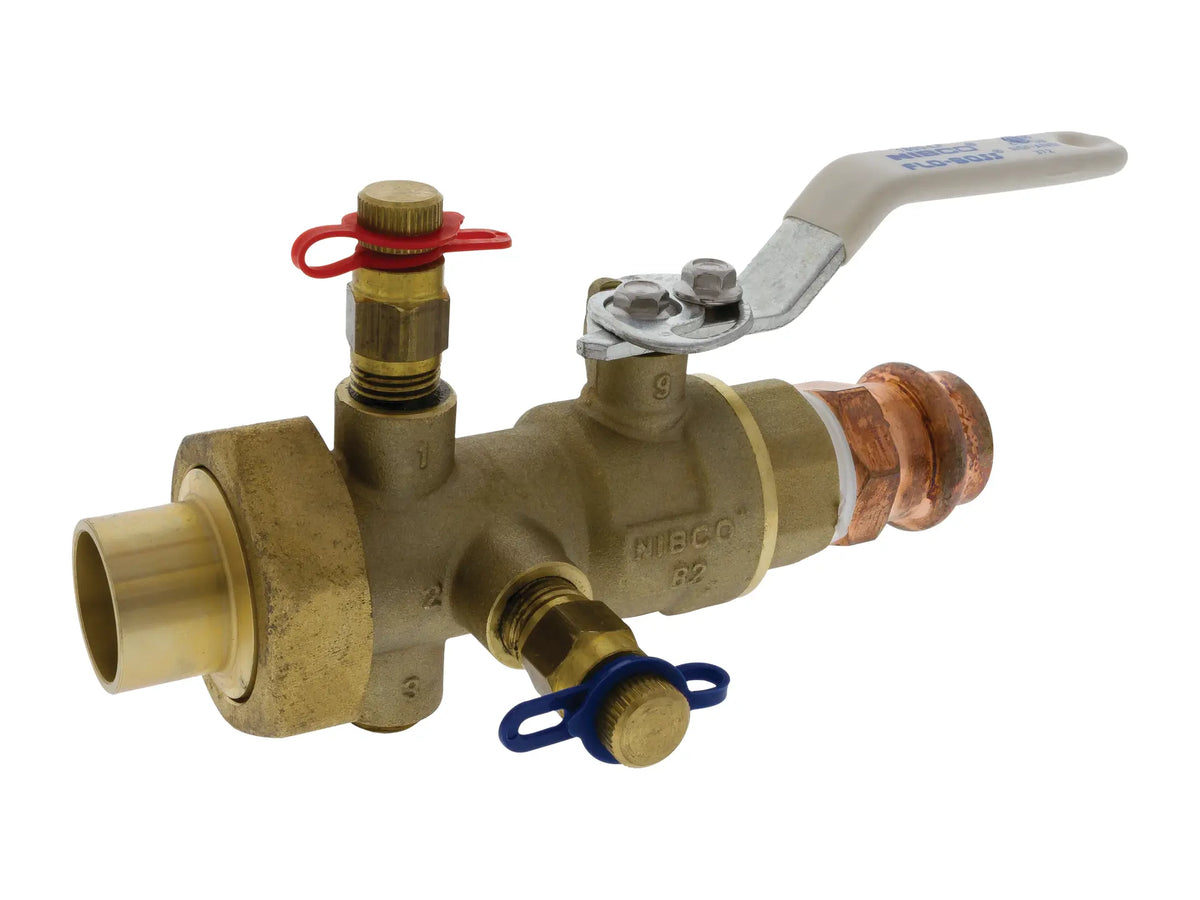 NIBCO NMFS418A86, 1/2in. Balancing Valve Manual, Lead Free Brass, Press Body x Sweat Tailpiece