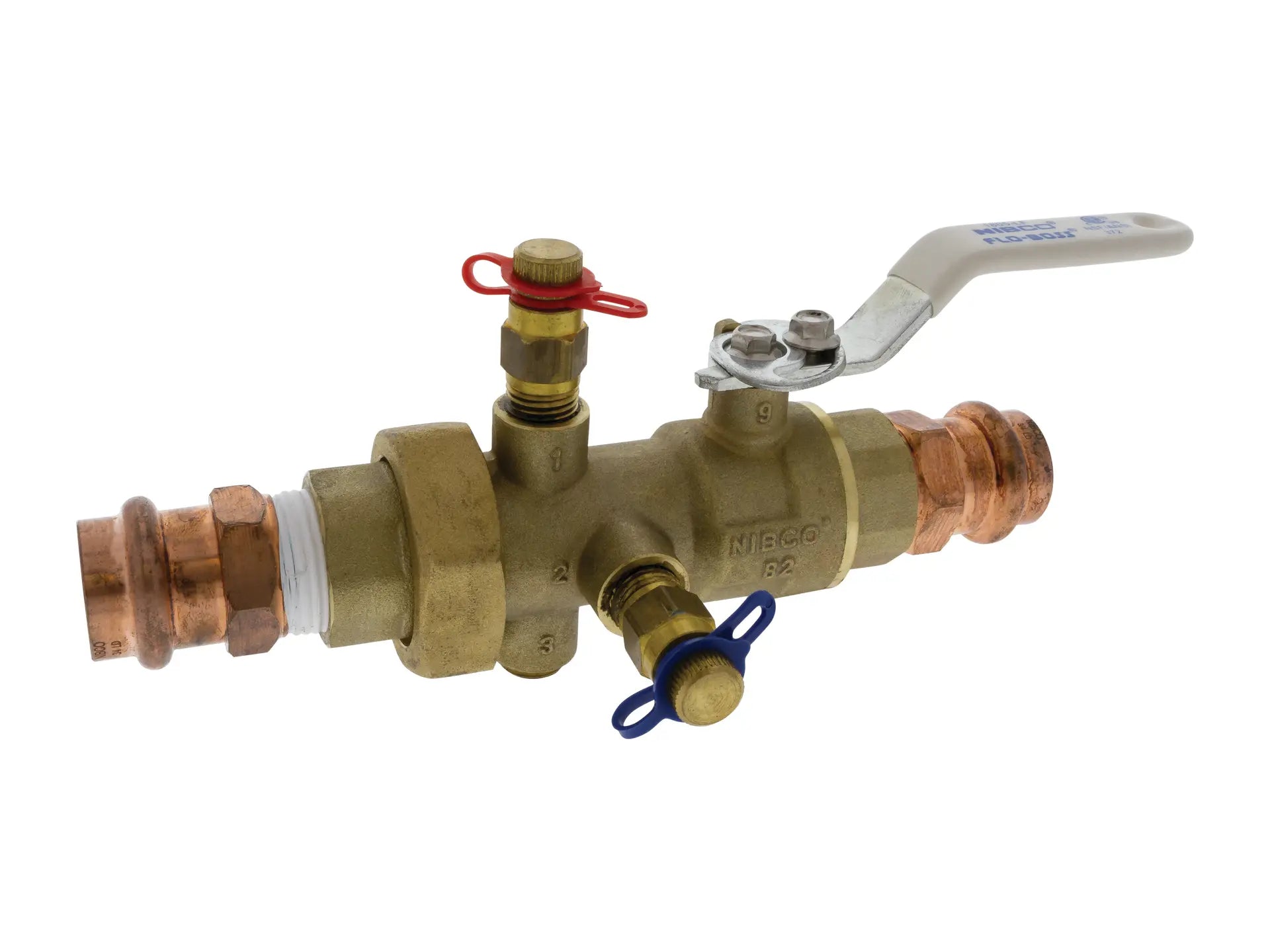 NIBCO NMFS448A88, 3/4in. Balancing Valve Manual, Lead Free Brass, Sweat Body x Press Tailpiece
