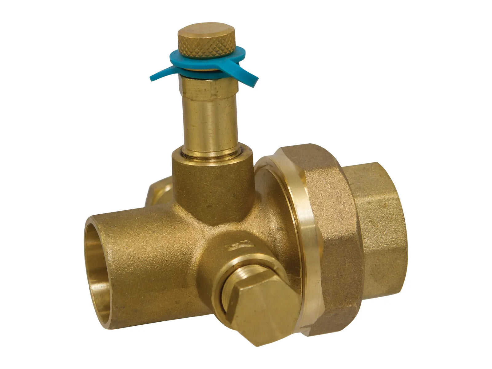 NIBCO NMU12RBA, 1-1/4 in. x 1 in. Union w/Test Port Solder Body X FPT Tailpiece ST-1800R
