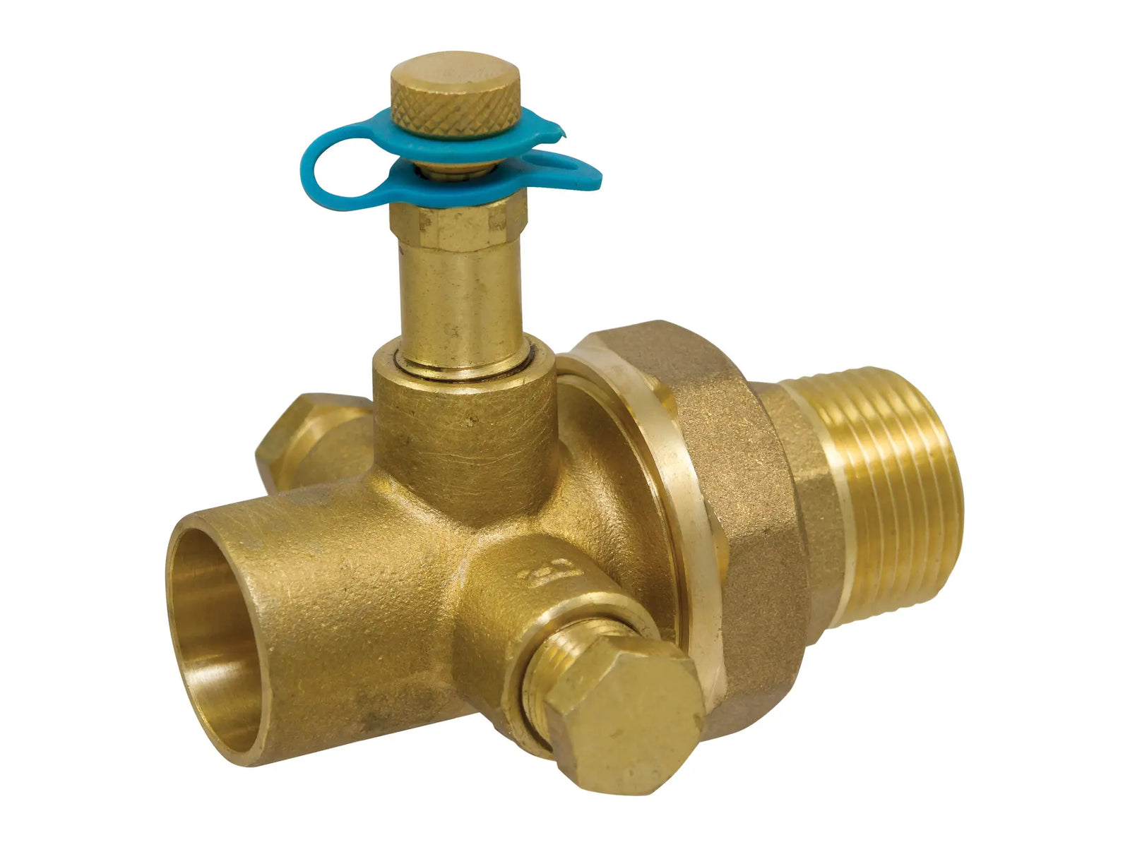 NIBCO NMU13RCA, 1-1/2 in. x 1 in. Union w/Test Port Solder Body x MPT Tailpiece SMT-1800R
