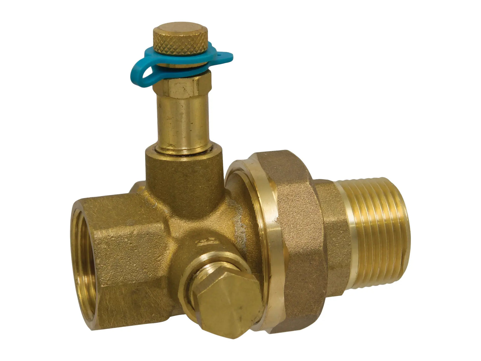 NIBCO NMU23RBA, 1-1/4 in. x 1 in. Union w/Test Port FPT Body x MPT Tailpiece TMT-1800R