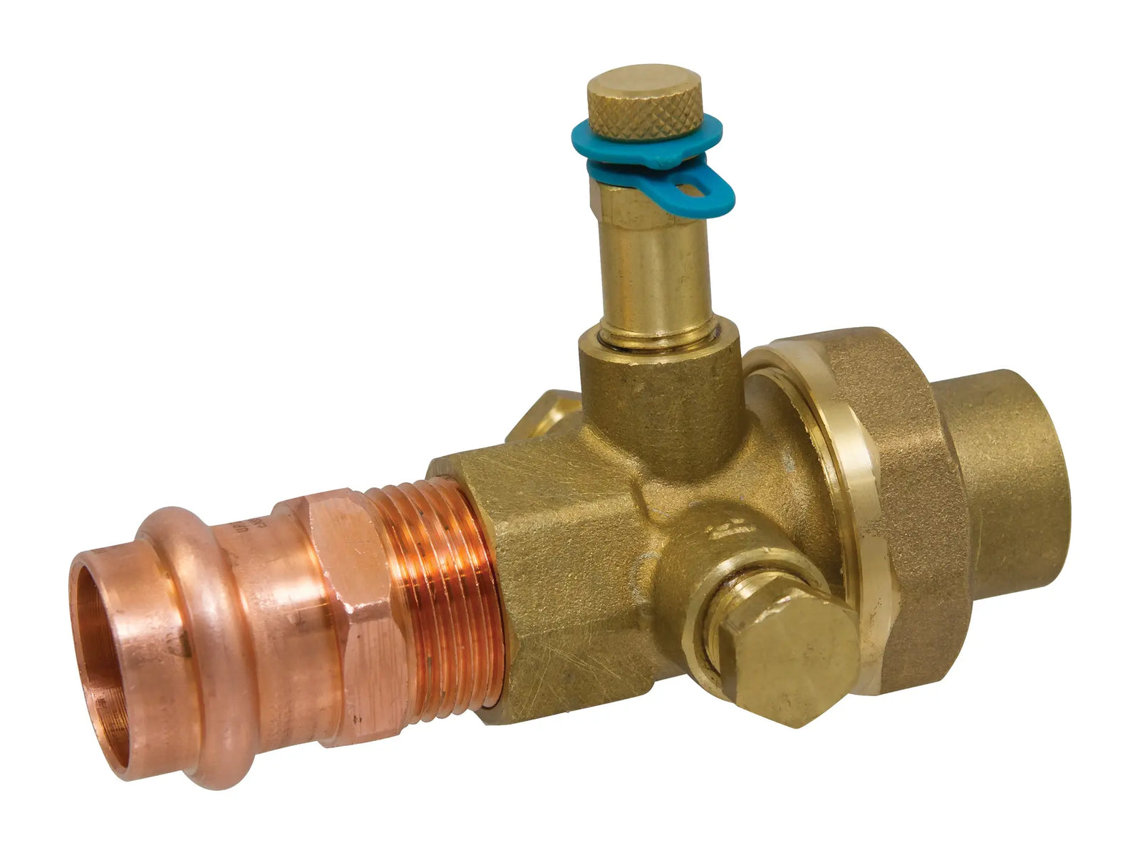 NIBCO NMU41R86, 3/4 in. x 1/2 in. Union w/Test Port Press x SWT Tailpiece PCS-1800R