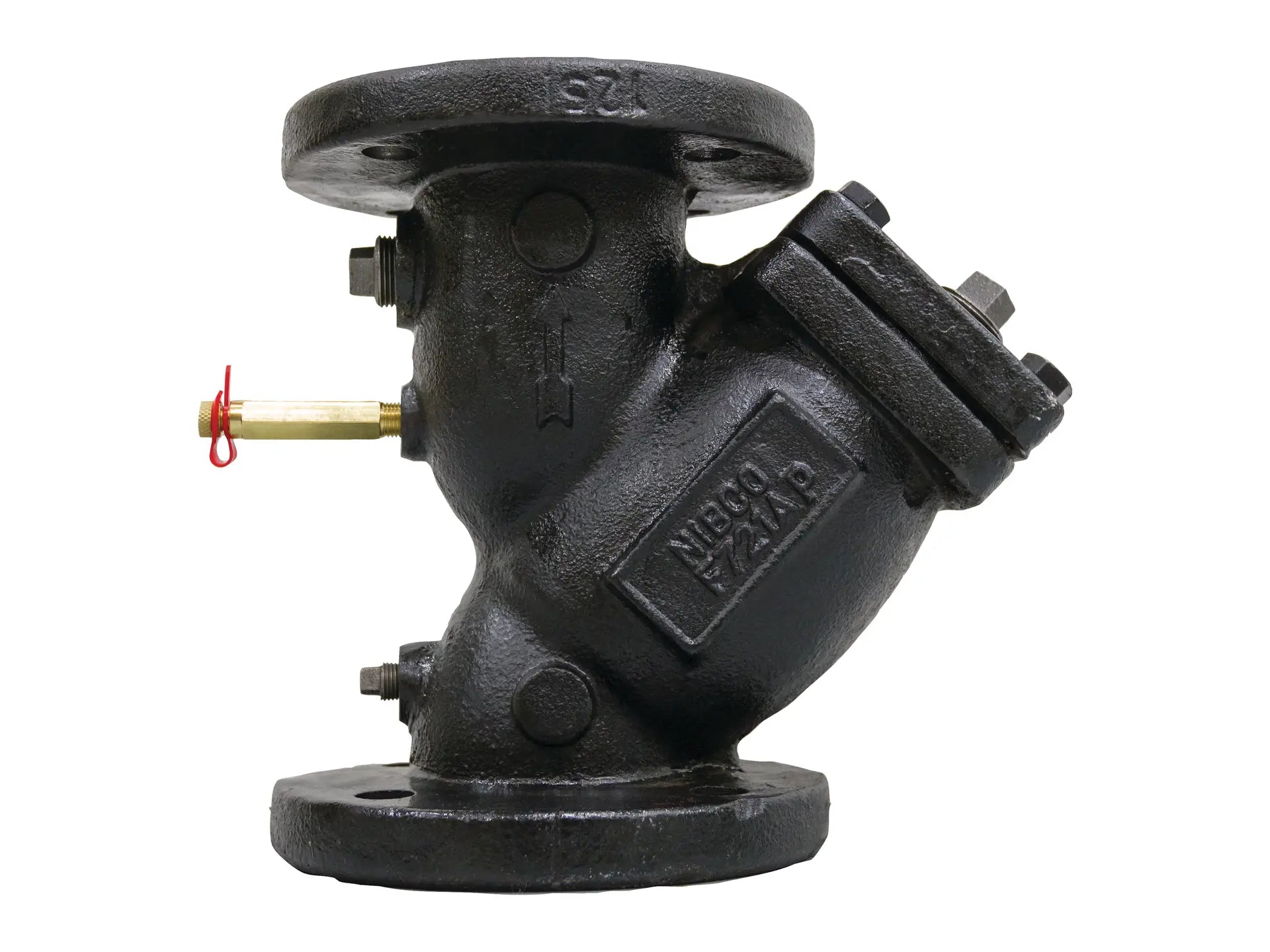 NIBCO NMY000M, 10 in. Iron Balancing Y-strainer PT Ports Wire Mesh Screen Flanged Ends F-721-AP