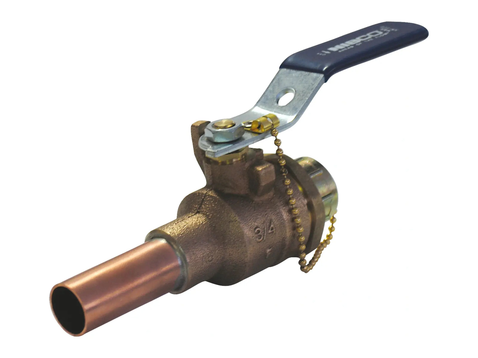 NIBCO NR83806, 1/2 in. x 1/2 in. Ball Valve Bronze, 200 PSI, Hose Connection PS-585-70-HC