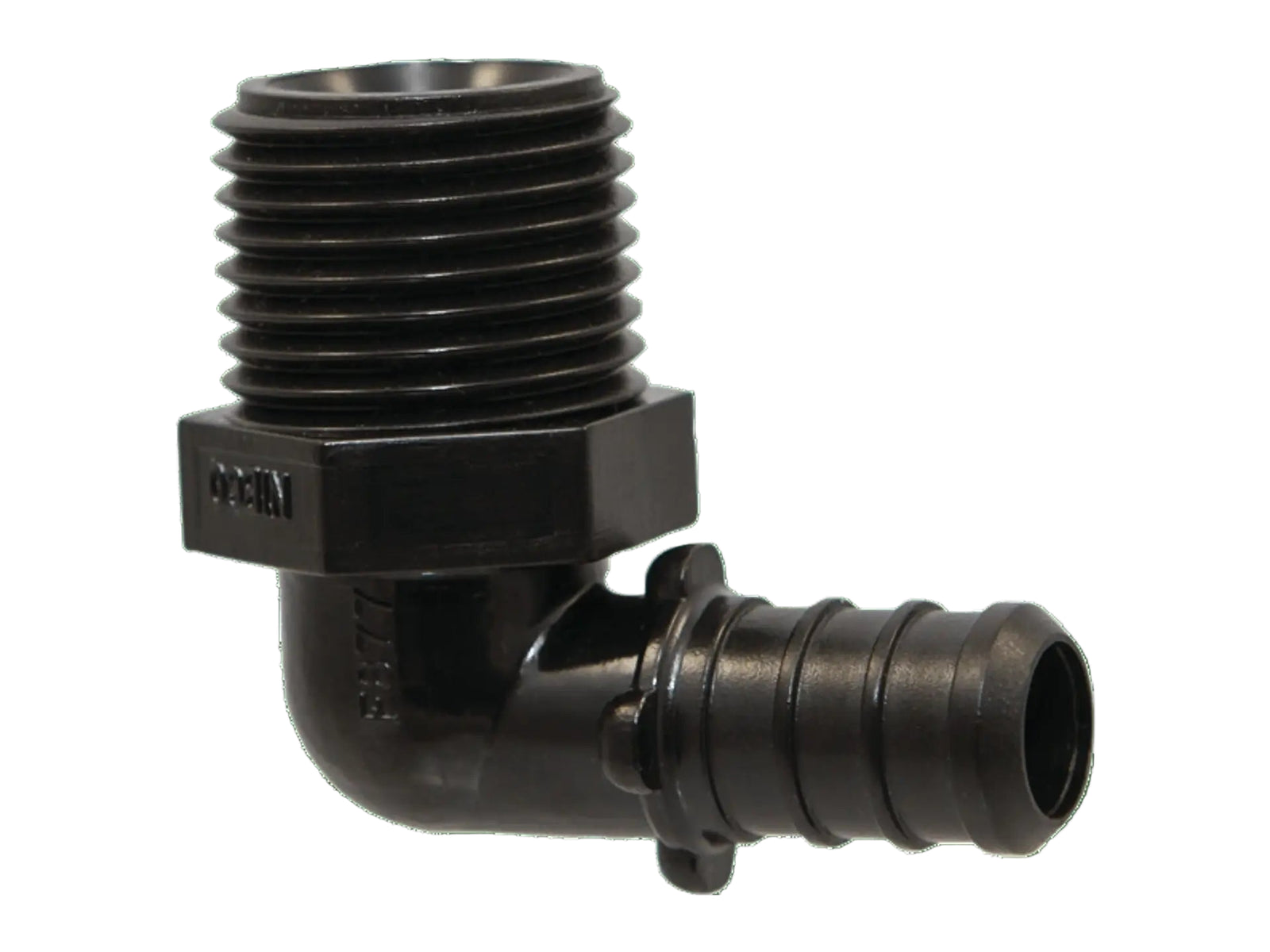 NIBCO PX01948C, 1/2 in. x 3/8 in. MIP Poly Adapter Elbow NPD25BE