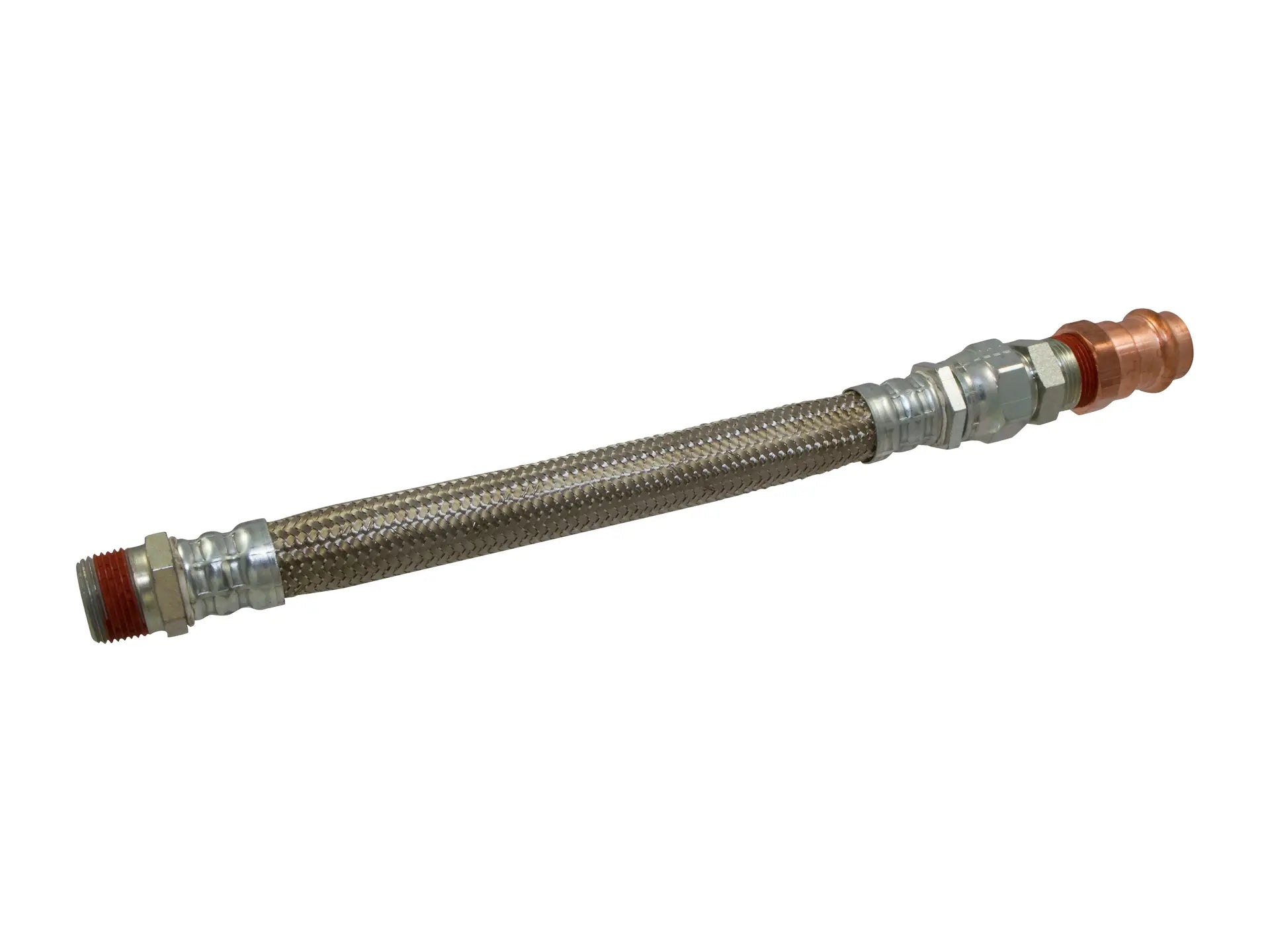 NIBCO RGC6001PC, 2 in.;1-1/2 in. x 18 in. Stainless Steel Hose Assembly MPT x Press MTPC-1950