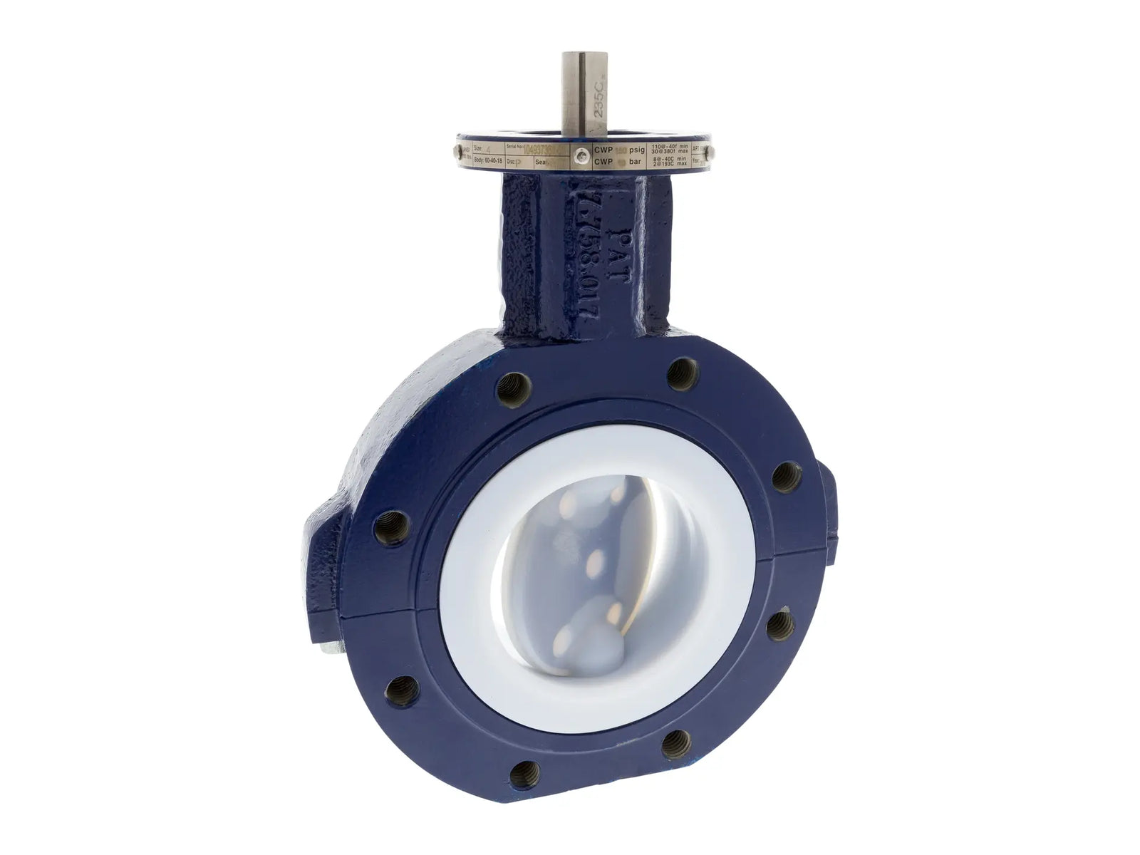 NIBCO SLBF6L1VPS00, 6 in. LBFV Lug Lined Butterfly Valve Di/316Ss/NXT FMK/Bs LBF-L1VPS00