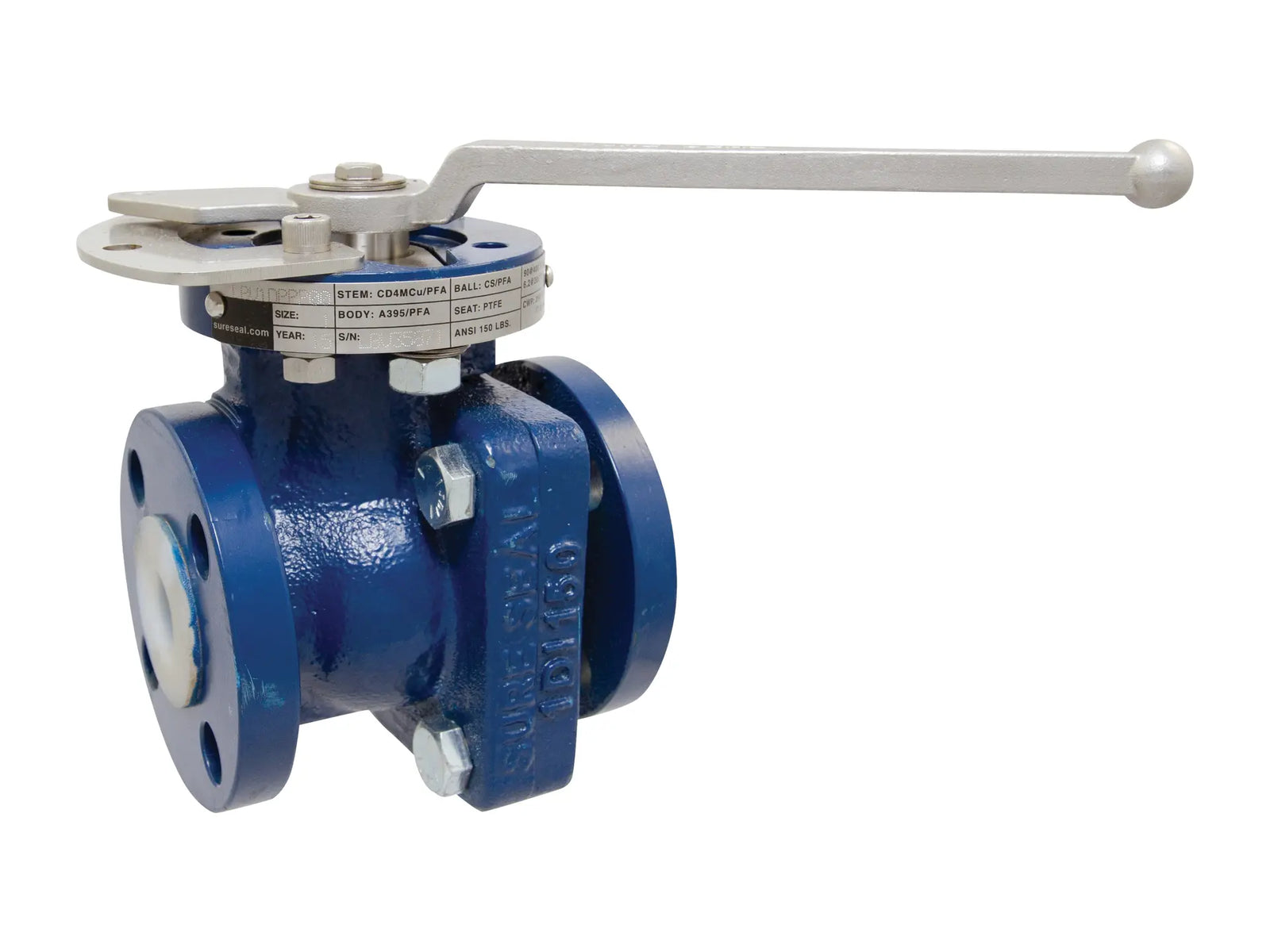 NIBCO SLBV3SPSP01, 3 in. 150 PFA Lined SS Ball Valve Assembly W/Lever LBV-SPSP01