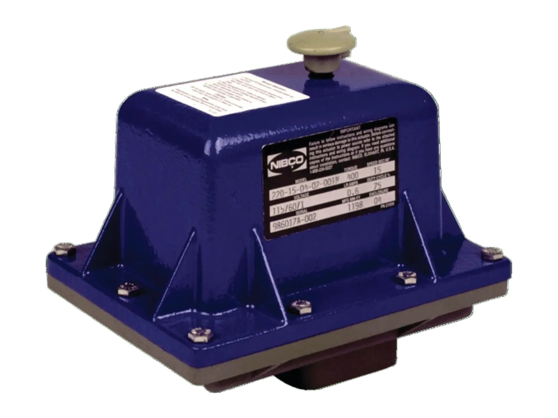 NIBCO T117546, Electric Actuator - Compact, NEMA 4, 7 100% Duty Cycle T115746