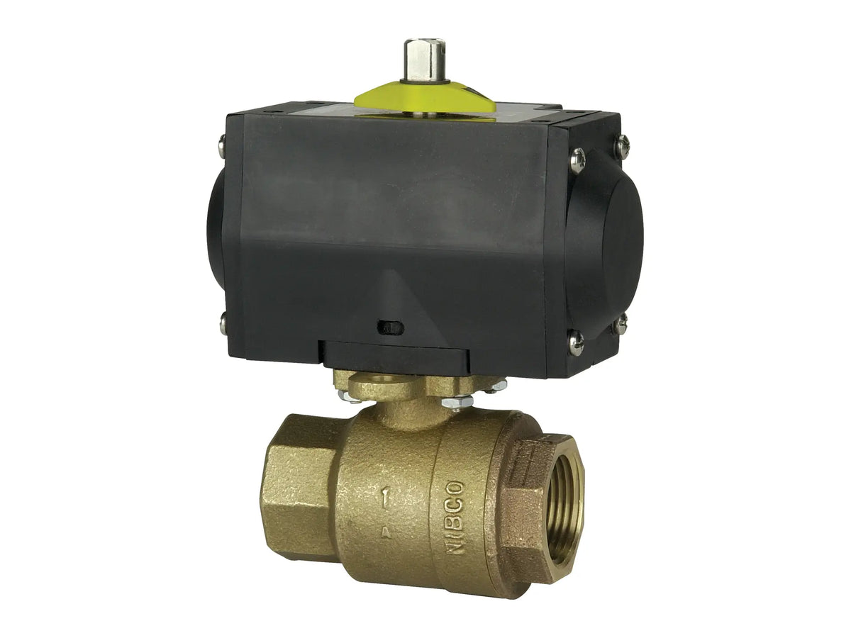 NIBCO WL95A2A, 1 in. Two-Piece Bronze Ball Valve ISO Mount and Actuator TM-585-70-66-APNSR