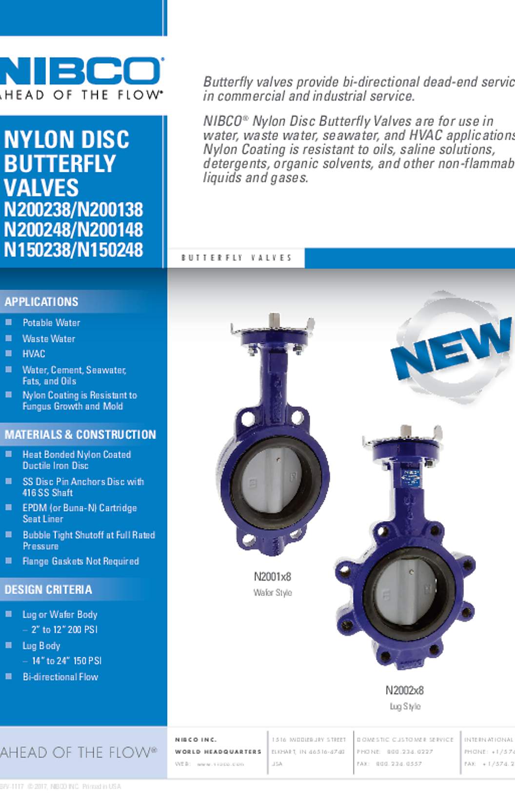 NIBCO Nylon Disc Butterfly Valves