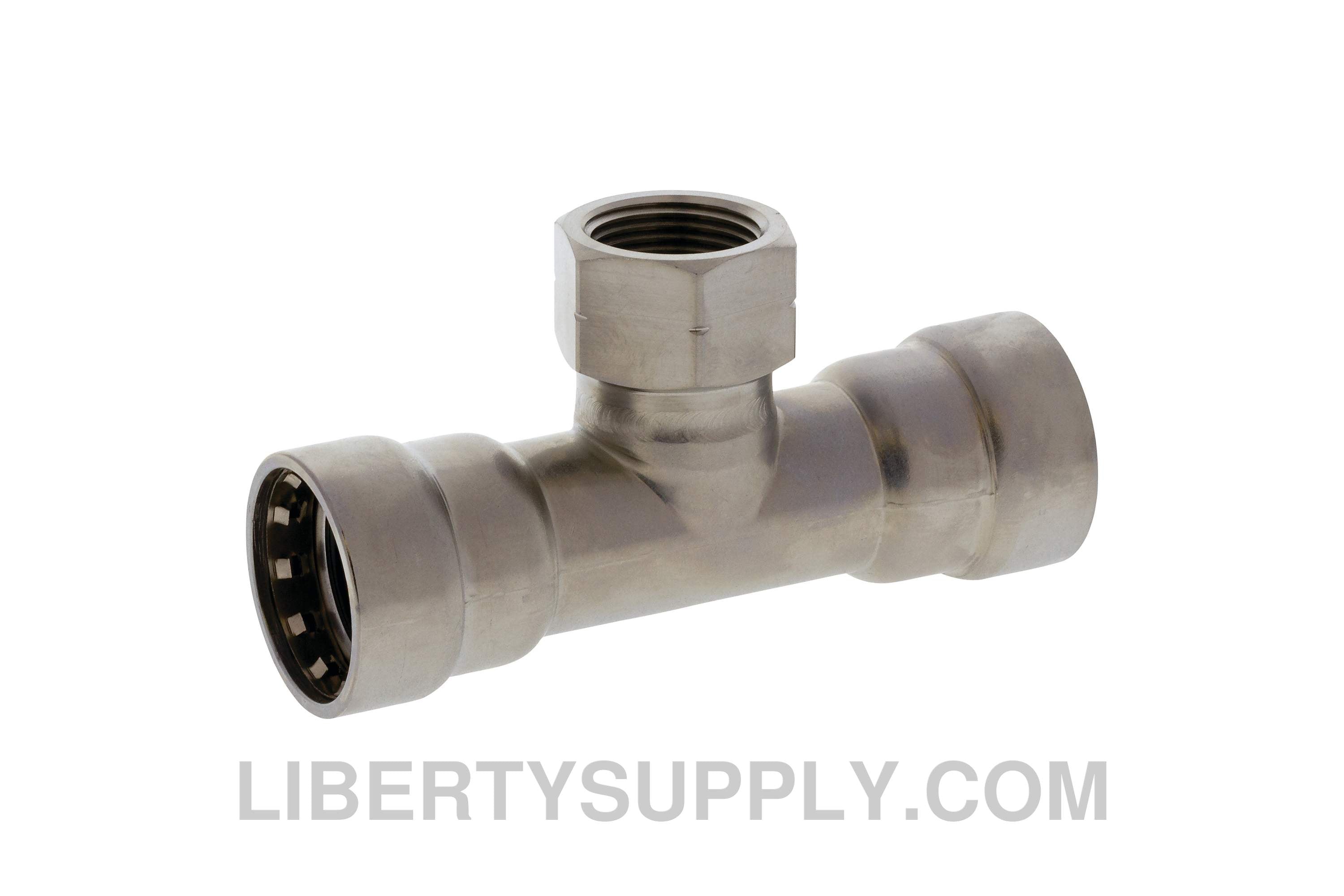 NIBCO 1-1/2" x 1-1/2" x 1" Press Carbon Steel Tee 2116544EPC